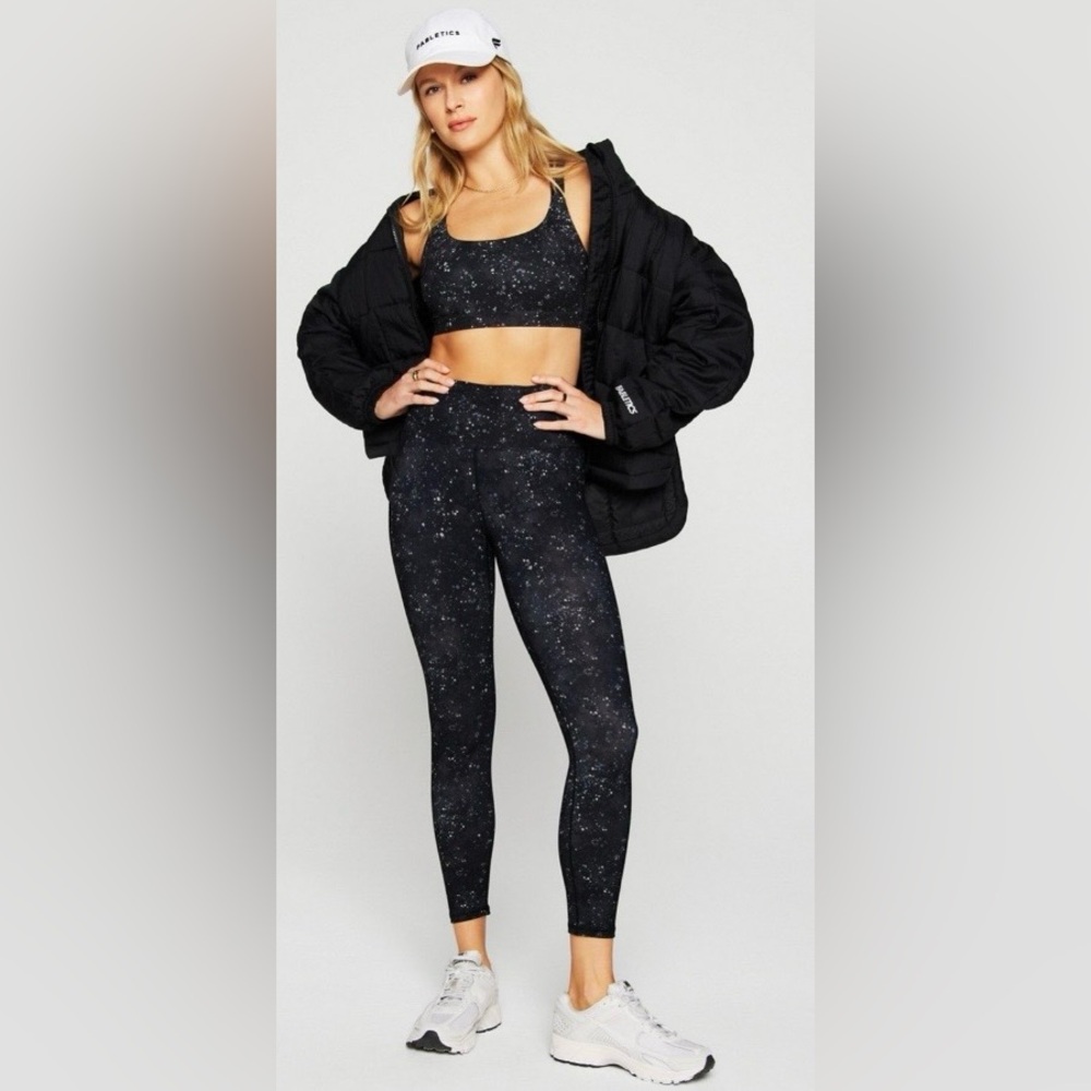 Fabletics HW Powerhold 7/8 Legging | Black Space Splatter | XS | Design Retired - Picture 3 of 11
